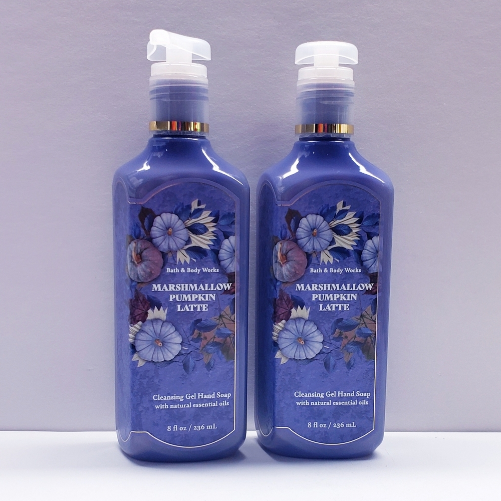 Bath & Body Works MARSHMALLOW PUMPKIN LATTE Gentle Gel Hand Soap, 8 oz (2 pcs)